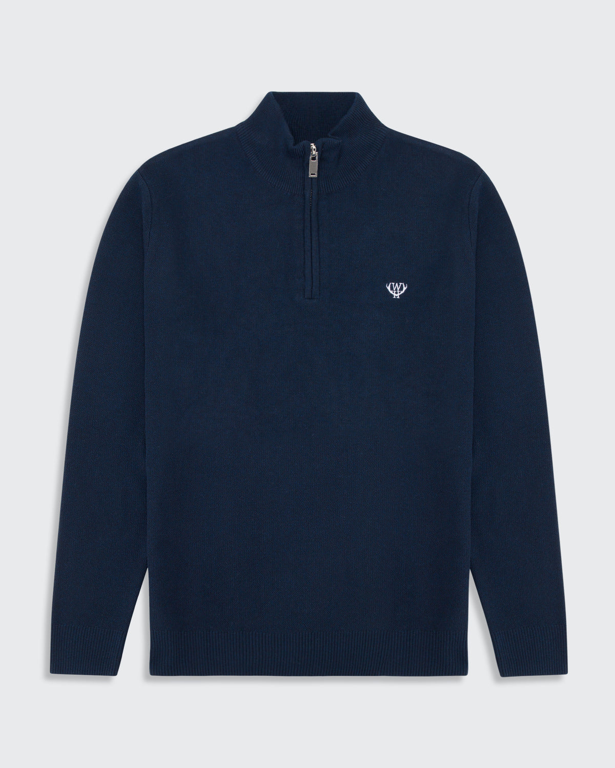 Navy Knitted 1/4 Zip