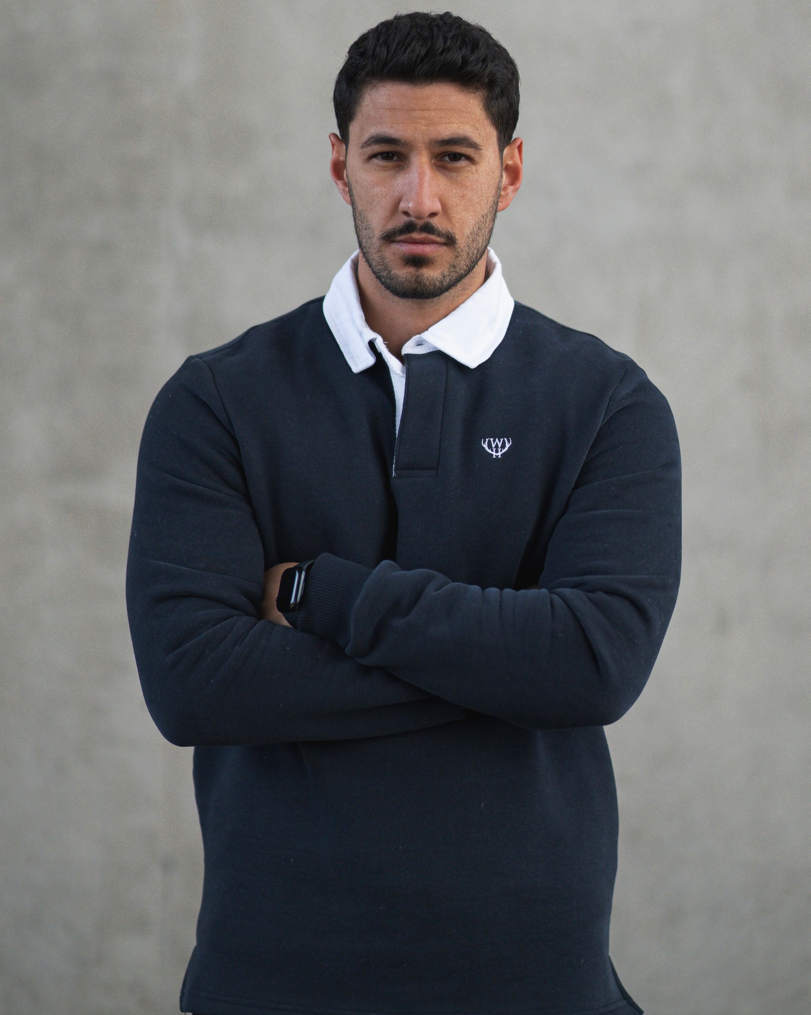 Navy Rugby Shirt - Slim Fit